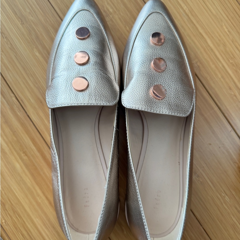 Pedro Metallic Gold Loafers